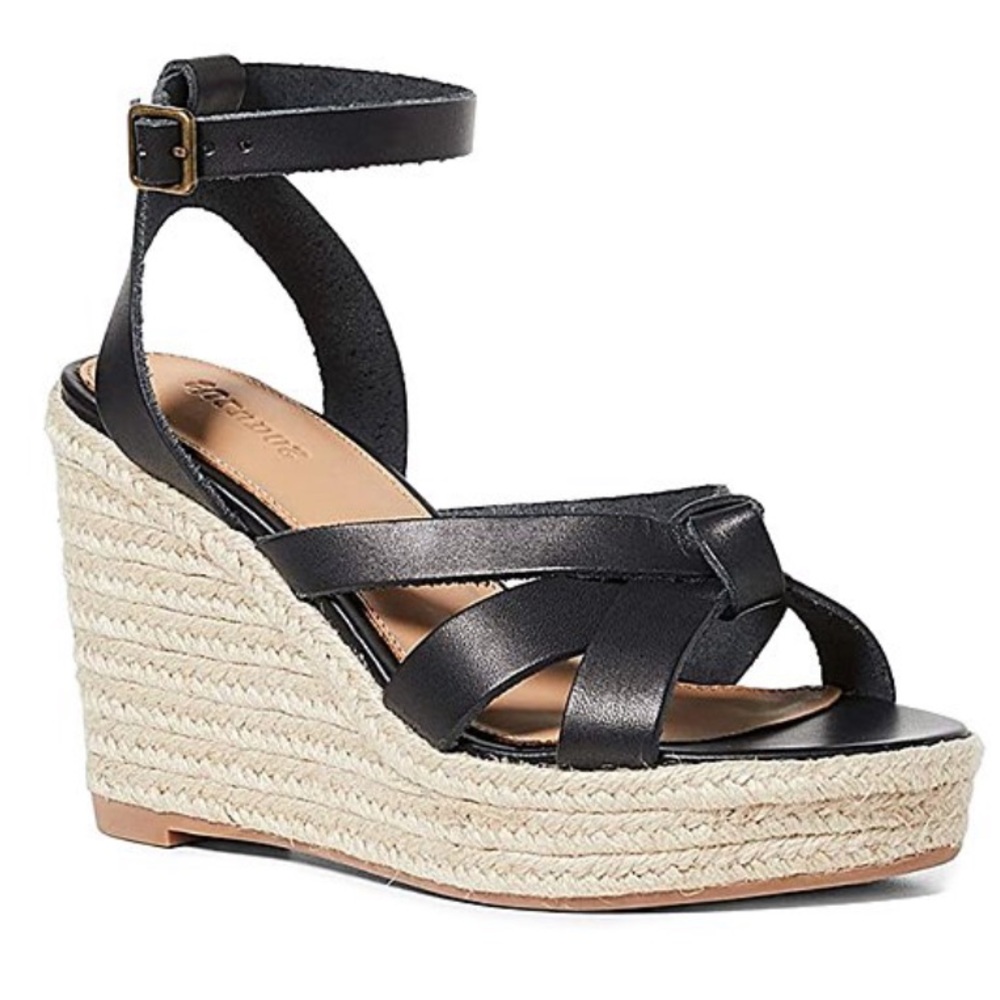 Soludos Charlotte Leather Wedge Sandal Sz. 6.5